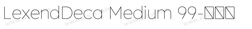 LexendDeca Medium 99字体转换